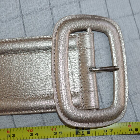 Michael Kors  beige metallic wide belt size M - Picture 1 of 9